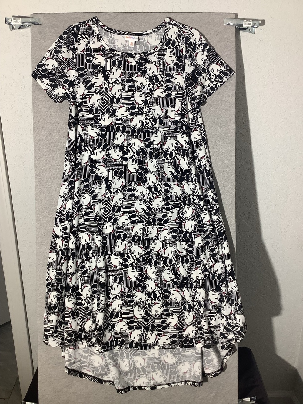 LuLaRoe Black & White Mickey Mouse Swing Dress